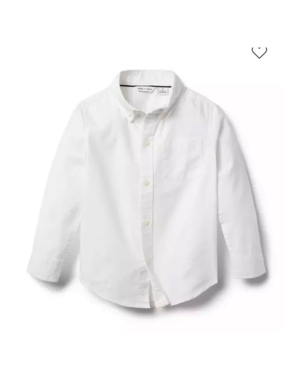 Janie and Jack cotton White Button Down Shirt